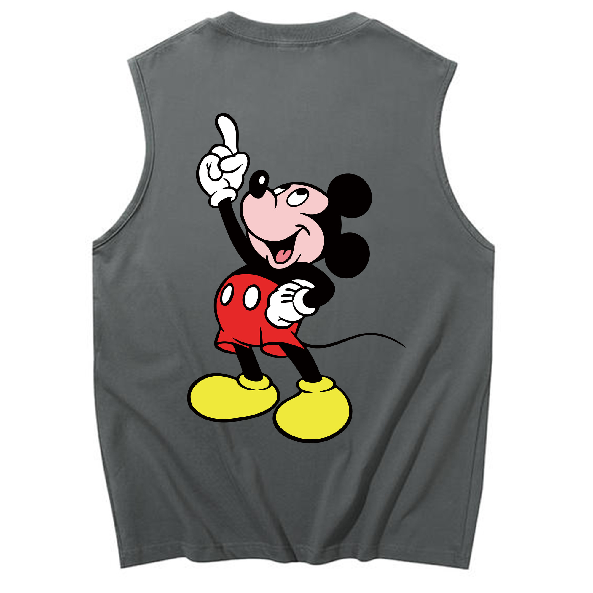 ミッキーマウス Mickey Mouse コットン100％タンクトップ（背面プリント）